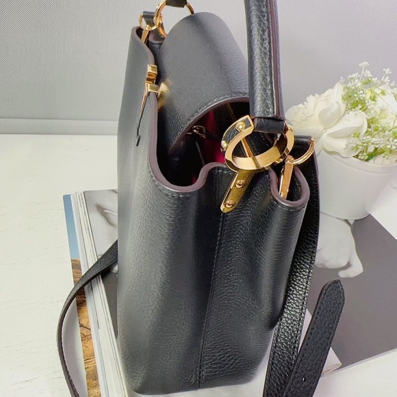 Louis Vuitton Black Capucines Pm Taurillon Bag - Picture 5 of 7